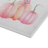 Planche À Découper Aquarelle rose Bow Citrouilles pour l'automne (Coin)