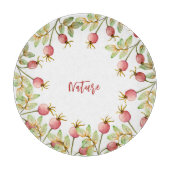 Planche À Découper Aquarelle rose hanches (Devant)