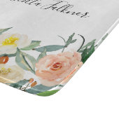 Planche À Découper Aquarelle rose Pêche Fleurs La Cuisine De (Coin)