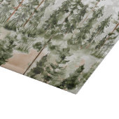 Planche À Découper Aquarelle Rustique Green Forest Cutboard (Coin)