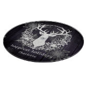 Planche À Découper Aquarelle rustique renne blanc violet (Coin)