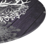 Planche À Découper Aquarelle rustique renne blanc violet (Coin)