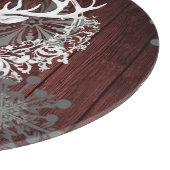 Planche À Découper Aquarelle rustique Rinder blanc Personnalisé Rouge (Coin)