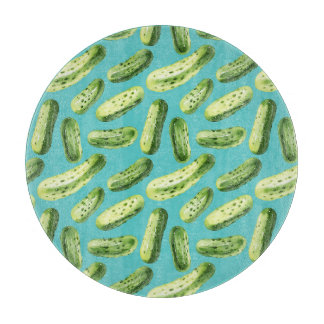 Planche À Découper Aquarelle sur turquoise