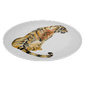 Planche À Découper Aquarelle Tiger assis (Coin)