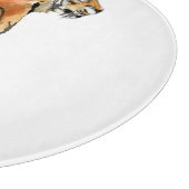 Planche À Découper Aquarelle Tiger assis (Coin)