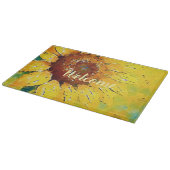 Planche à découper aquarelle tournesol (Coin)
