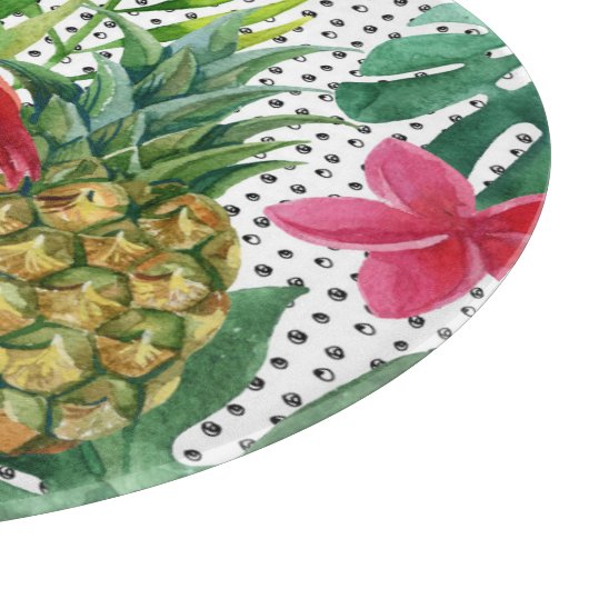 Planche À Découper Aquarelle tropicale (Coin)