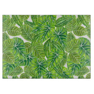 Planche À Découper Aquarelle tropicale feuille design motif