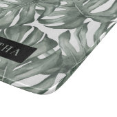 Planche À Découper Aquarelle tropicale Oasis moderne Feuille Motif (Coin)