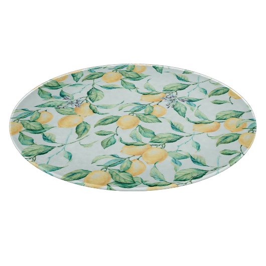 Planche À Découper Aquarelle verte citron : Romance sans couture (Coin)