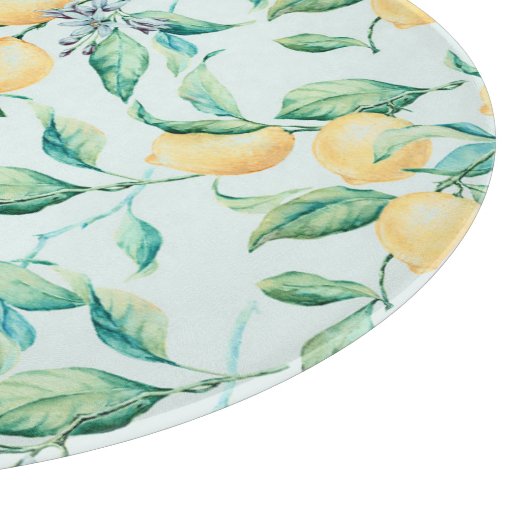 Planche À Découper Aquarelle verte citron : Romance sans couture (Coin)