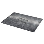 Planche À Découper Aquarius Symbole Grunge Distressed Silver Steel (Coin)
