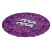 Planche À Découper Aquarius Zodiac Sign on fuchsia digital camouflage (Coin)