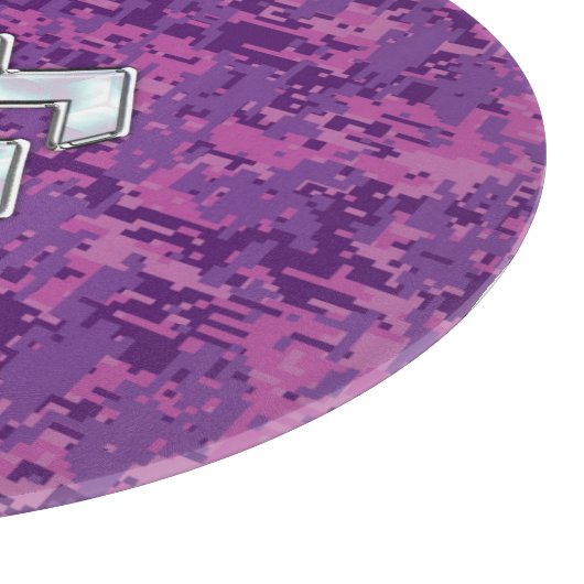 Planche À Découper Aquarius Zodiac Sign on fuchsia digital camouflage (Coin)