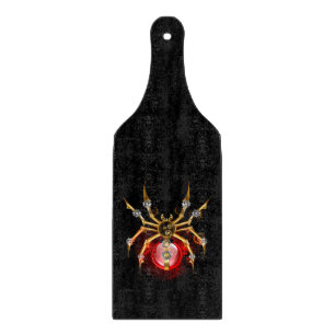 Planche À Découper Araignée en vapeur noire