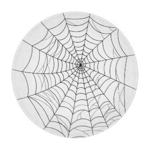 Planche À Découper Araignée Web Ou Cobweb Ligne Minimale Art Hallowee