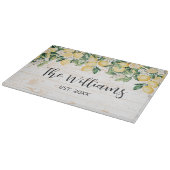 Planche À Découper Arbre à Citron Jaune Monogrammé Bois Blanc (Coin)