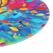 Planche À Découper Arbre arc-en-ciel de la peinture de la vie (Coin)