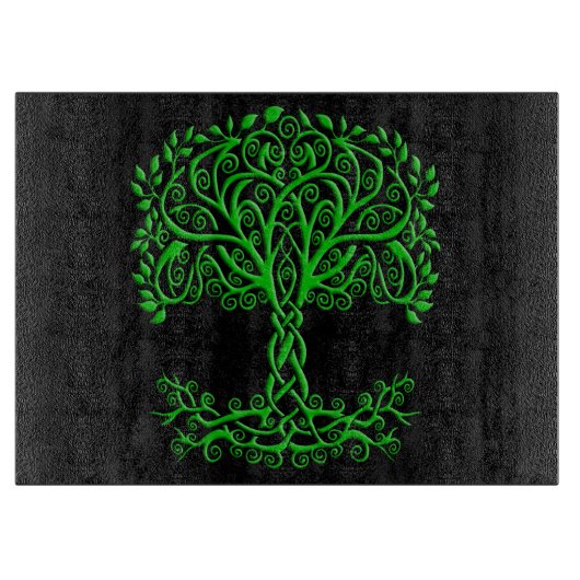 Planche À Découper Arbre Celtique Vert De Vie (Devant)