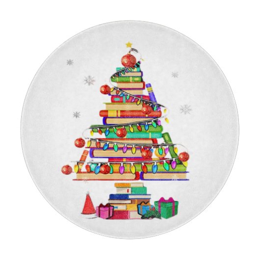 Planche À Découper Arbre de la bibliothèque de Joyeux Noël (Devant)