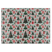 Planche À Découper Arbre de Noël, cadeaux, sucre de canne (Devant)