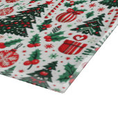 Planche À Découper Arbre de Noël, cadeaux, sucre de canne (Coin)