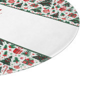 Planche À Découper Arbre de Noël, cadeaux, sucre de canne (Coin)