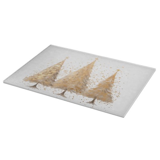 Planche À Découper Arbre de Noël d'or, planche à découper, Noël (Coin)