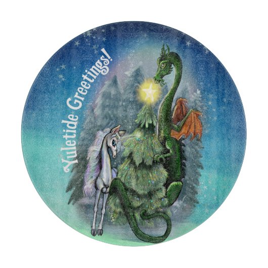 Planche À Découper Arbre de Noël enchanté (Devant)