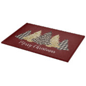 Planche À Découper Arbre de Noël Imprimé Guépard Plaid Buffle Paillet (Coin)