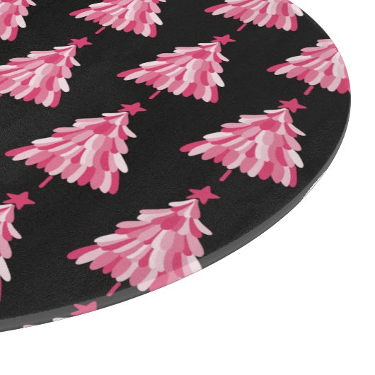 Planche À Découper Arbre de Noël noir rose (Coin)