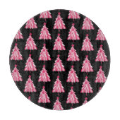 Planche À Découper Arbre de Noël noir rose (Devant)