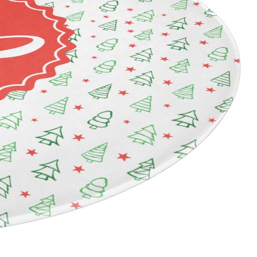 Planche À Découper Arbre de Noël rouge et vert (Coin)