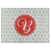 Planche À Découper Arbre de Noël rouge et vert (Devant)