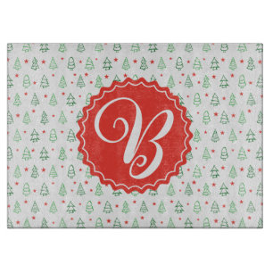 Planche À Découper Arbre de Noël rouge et vert