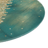 Planche À Découper Arbre de Noël turquoise Parties scintillant verte  (Coin)