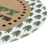 Planche À Découper Arbre de Noël vert et blanc moderne (Coin)