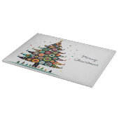 Planche À Découper Arbre de Noël Whimsical, Couleurs Lumineuses, (Coin)