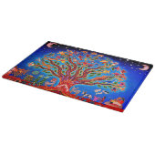 Planche À Découper Arbre De Vie Avec Oiseaux Et Fleurs Dans Le Ciel N (Coin)