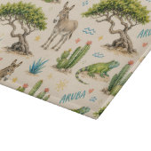 Planche À Découper Arbre divi d'Aruba, âne, iguane, cactus (Coin)