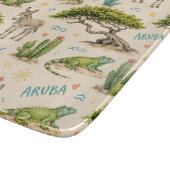 Planche À Découper Arbre divi d'Aruba, âne, iguane, cactus (Coin)