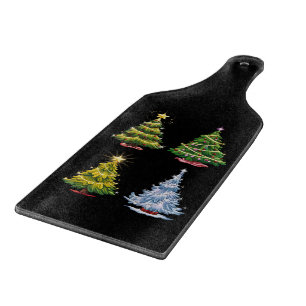 Planche À Découper Arbre vert Noël Vacances Hiver