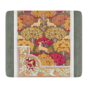 Planche À Découper Arbres d'automne Art nouveau et chute Vintage de c