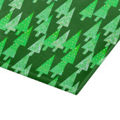 Planche À Découper Arbres de Noël à fleurs modernes - vert de pin (Coin)