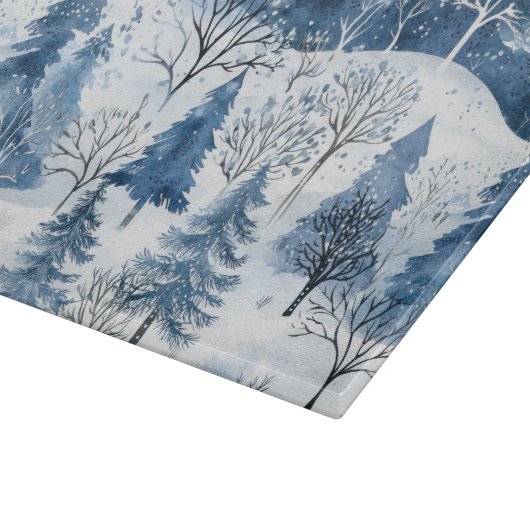 Planche À Découper Arbres de Noël Blue White Mountain (Coin)
