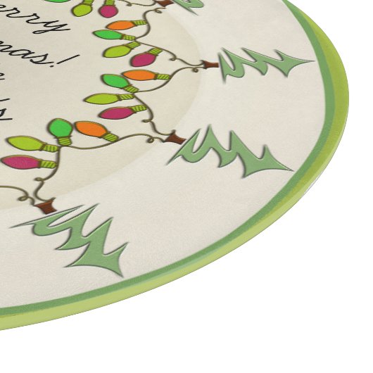 Planche À Découper Arbres de Noël & Lumières Charcuterie Board (Coin)