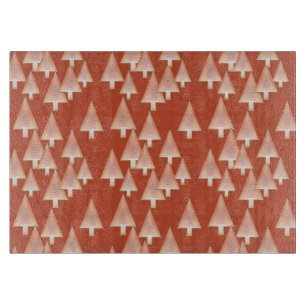 Planche À Découper Arbres de Noël métalliques modernes - cuivre et ro