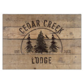 Planche À Découper Arbres rustiques en forêt de bois Personnalisés (Devant)