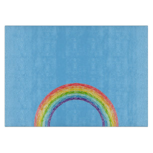 Planche À Découper Arc en ciel et ciel bleu